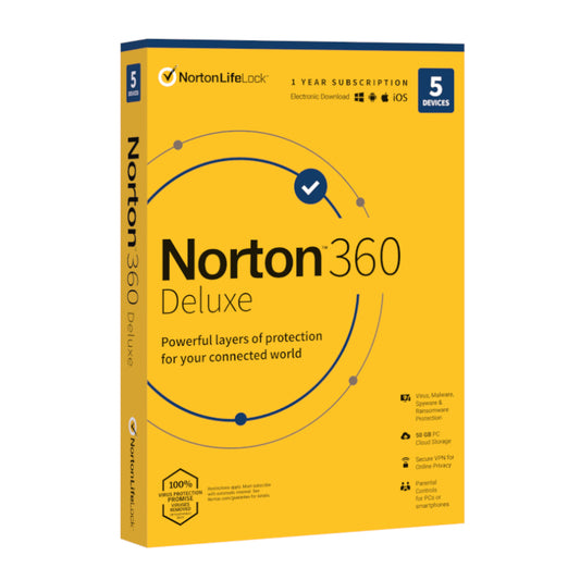 Norton 360 Deluxe (5 Device/Up to 50GB)