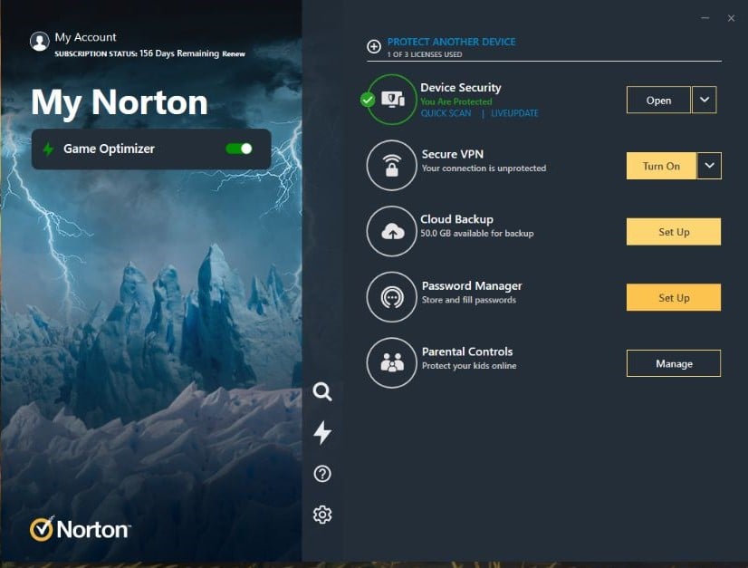 Norton 360 for Gamers (3 Device/Up to 50GB)