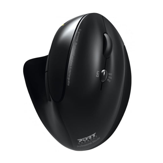 Port Connect Wireless Rechargeable Ergonoc Mouse Bluetooth
- Black