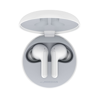 LG TONE Free FN4 Bluetooth Wireless Earbuds with Meridian Audio - White