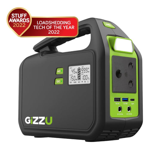 GIZZU 155Wh Portable Power Station 1 x 3 Prong SA Plug Point