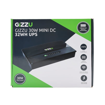 GIZZU 30W 32Wh 8800mAh Mini DC UPS Lithium - Black