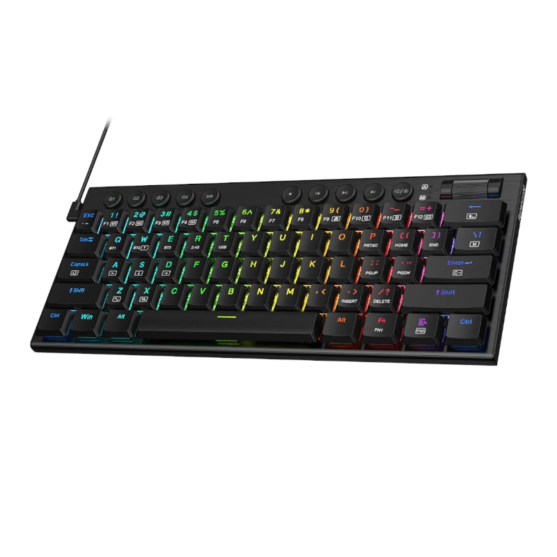 REDRAGON Horus Mini 61Key Red Switch RGB Low Profile Gaming Mechanical Keyboard - Black