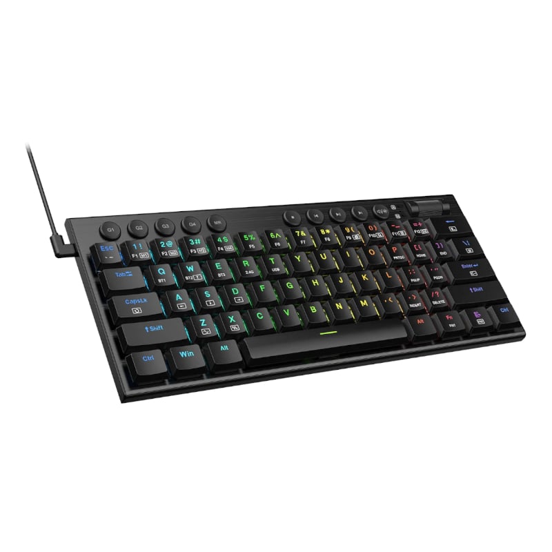 REDRAGON Horus Mini 61Key Red Switch RGB Low Profile Gaming Mechanical Keyboard - Black