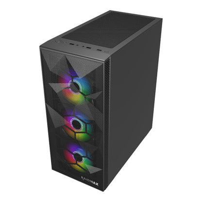 Raidmax V151TBS ATX | Micro-ATX | Mini-ITX RGB Mid-Tower Gaming Chassis - Black